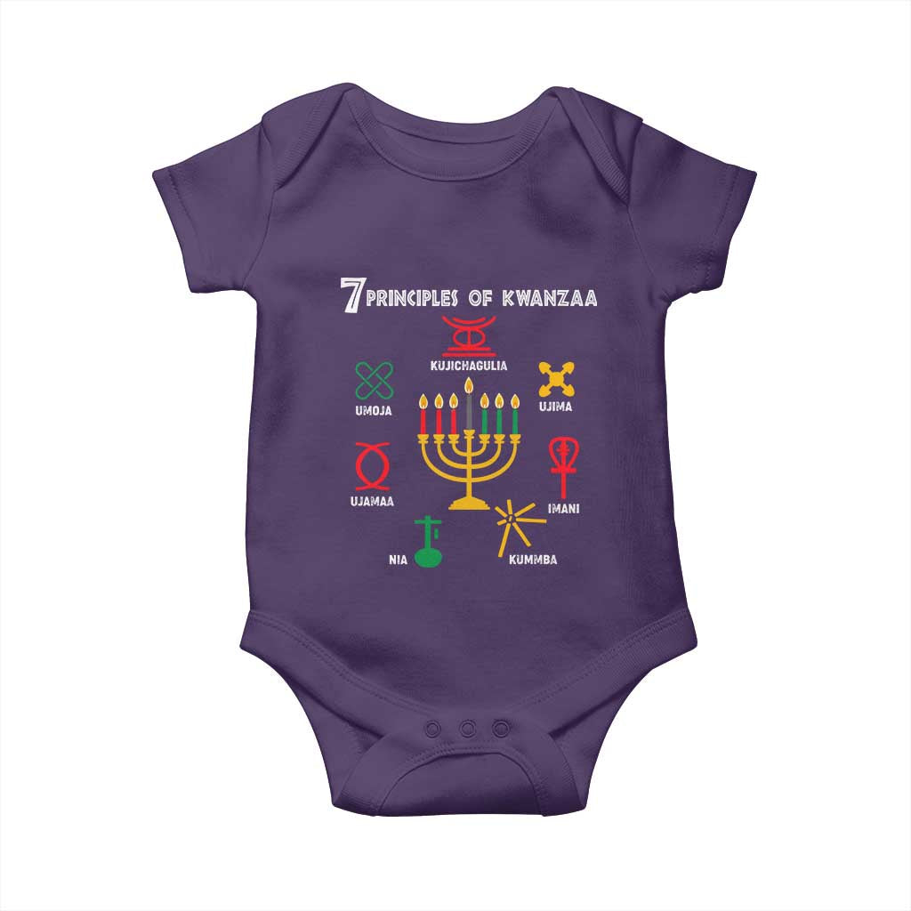 African American Xmas 7 Principles Of Kwanzaa Baby Onesie
