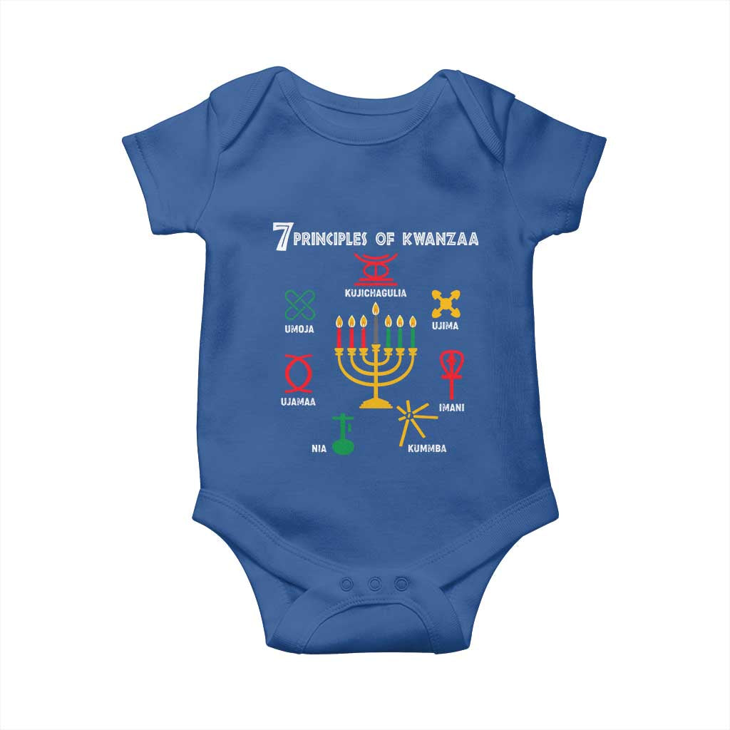African American Xmas 7 Principles Of Kwanzaa Baby Onesie