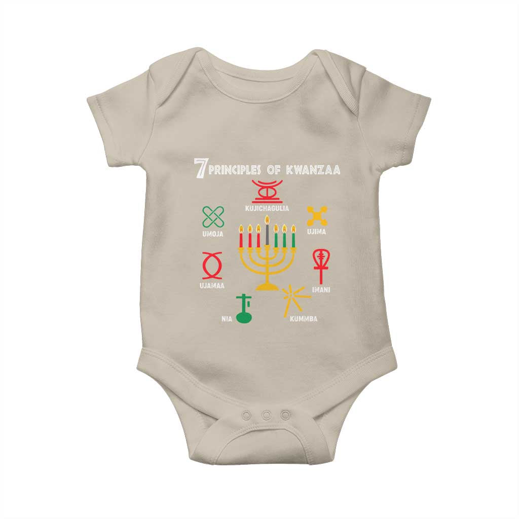 African American Xmas 7 Principles Of Kwanzaa Baby Onesie