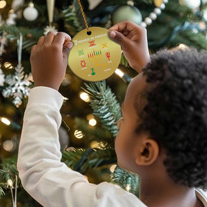 African American Xmas 7 Principles Of Kwanzaa Christmas Ornament