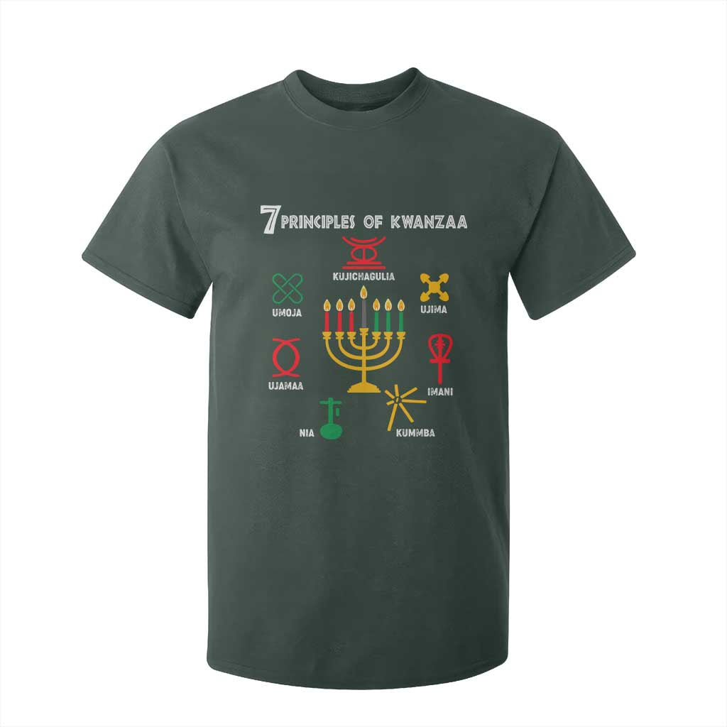 African American Xmas 7 Principles Of Kwanzaa T Shirt For Kid