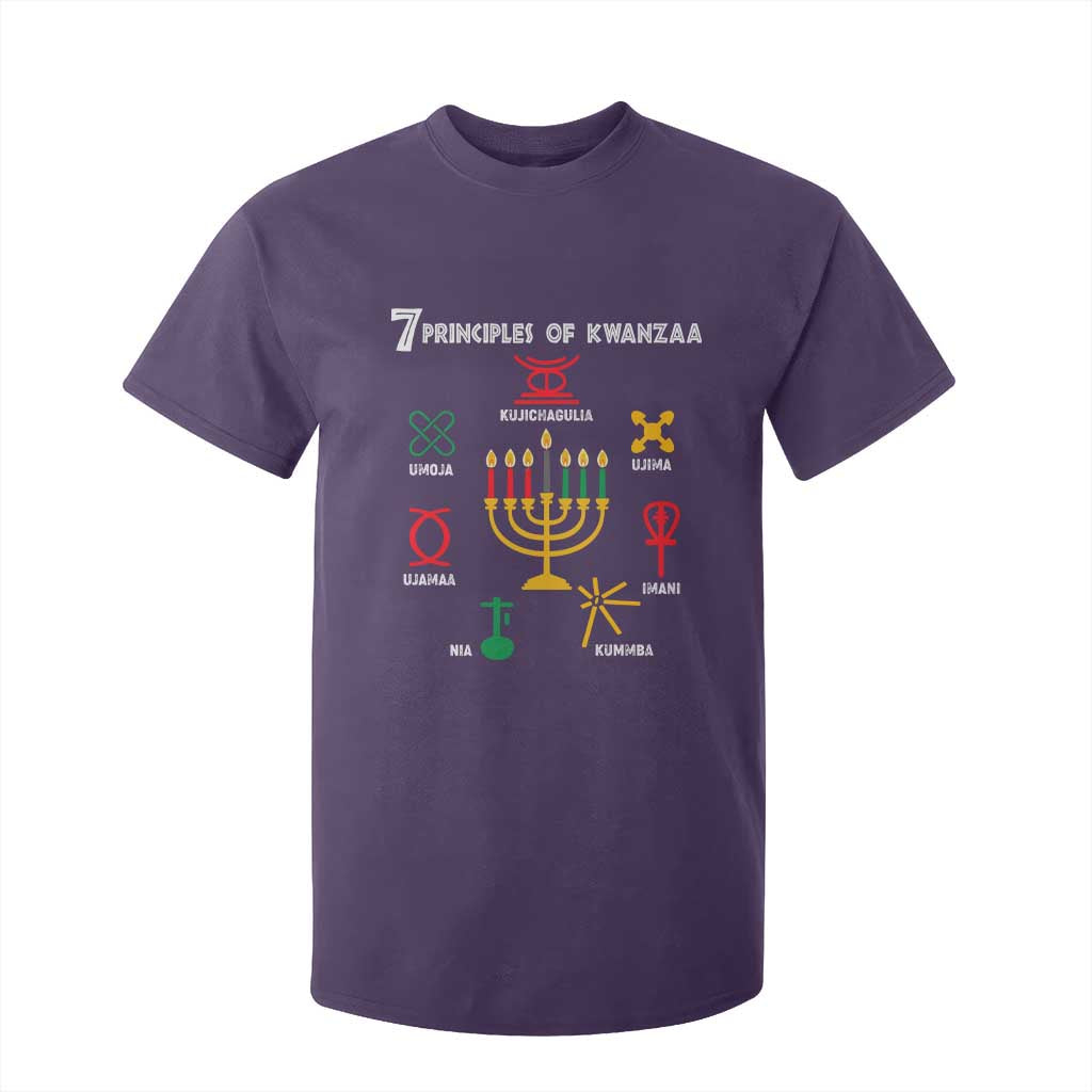 African American Xmas 7 Principles Of Kwanzaa T Shirt For Kid