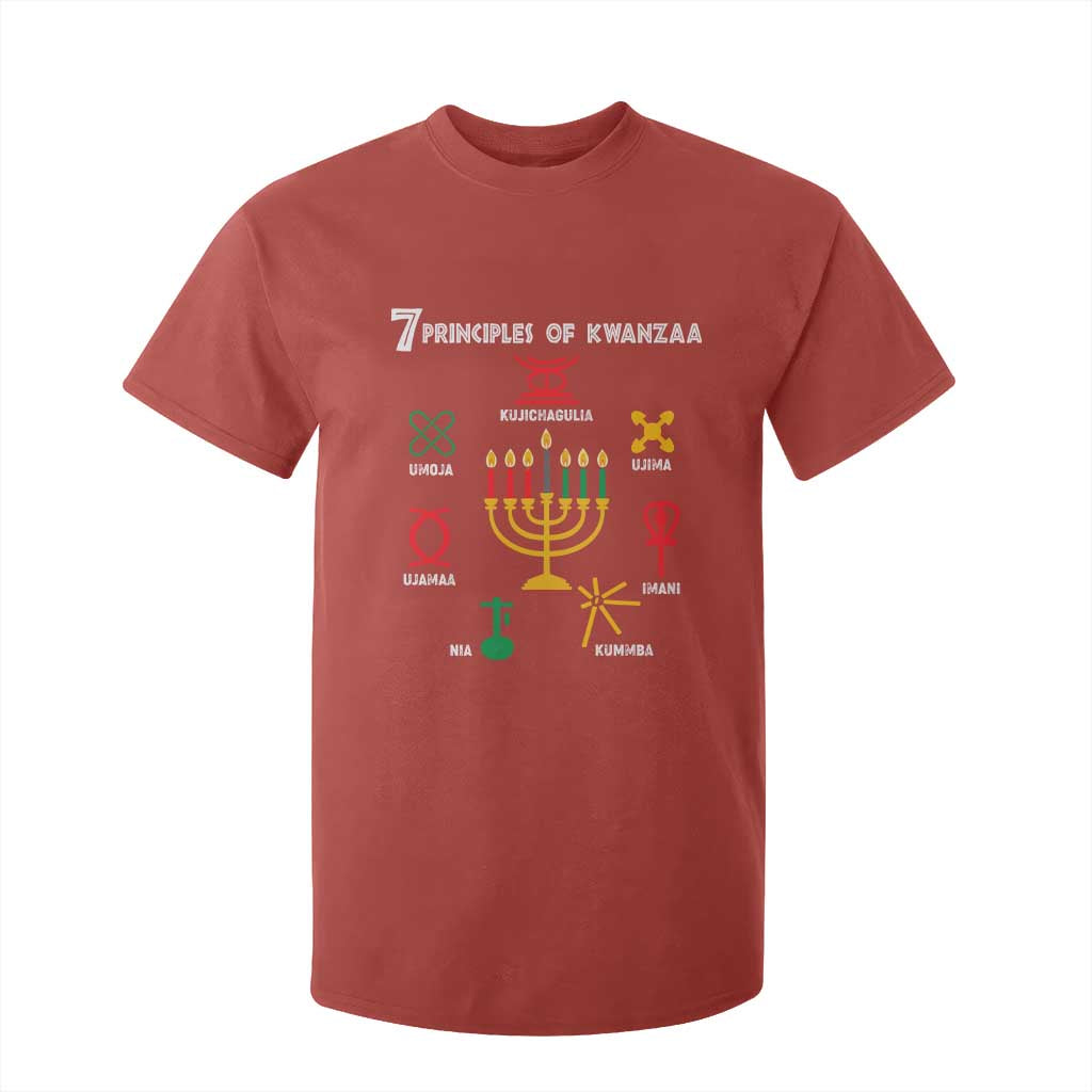 African American Xmas 7 Principles Of Kwanzaa T Shirt For Kid
