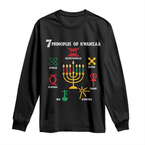 African American Xmas 7 Principles Of Kwanzaa Long Sleeve Shirt