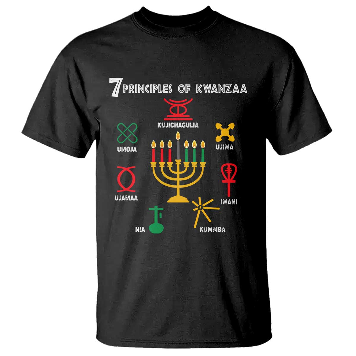 African American Xmas 7 Principles Of Kwanzaa T Shirt