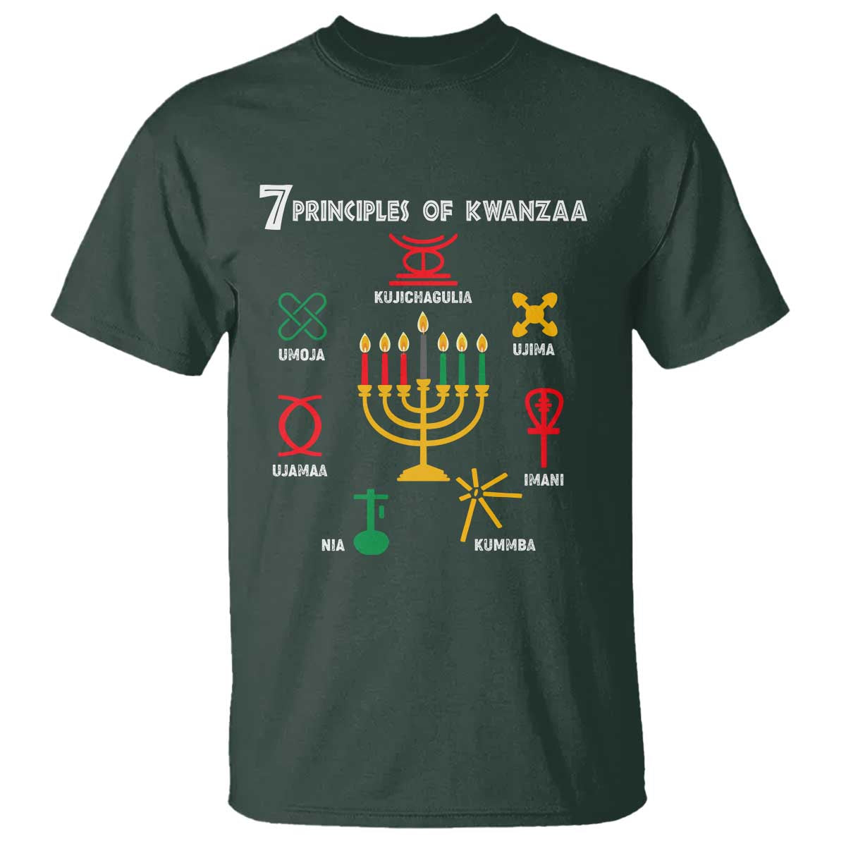 African American Xmas 7 Principles Of Kwanzaa T Shirt