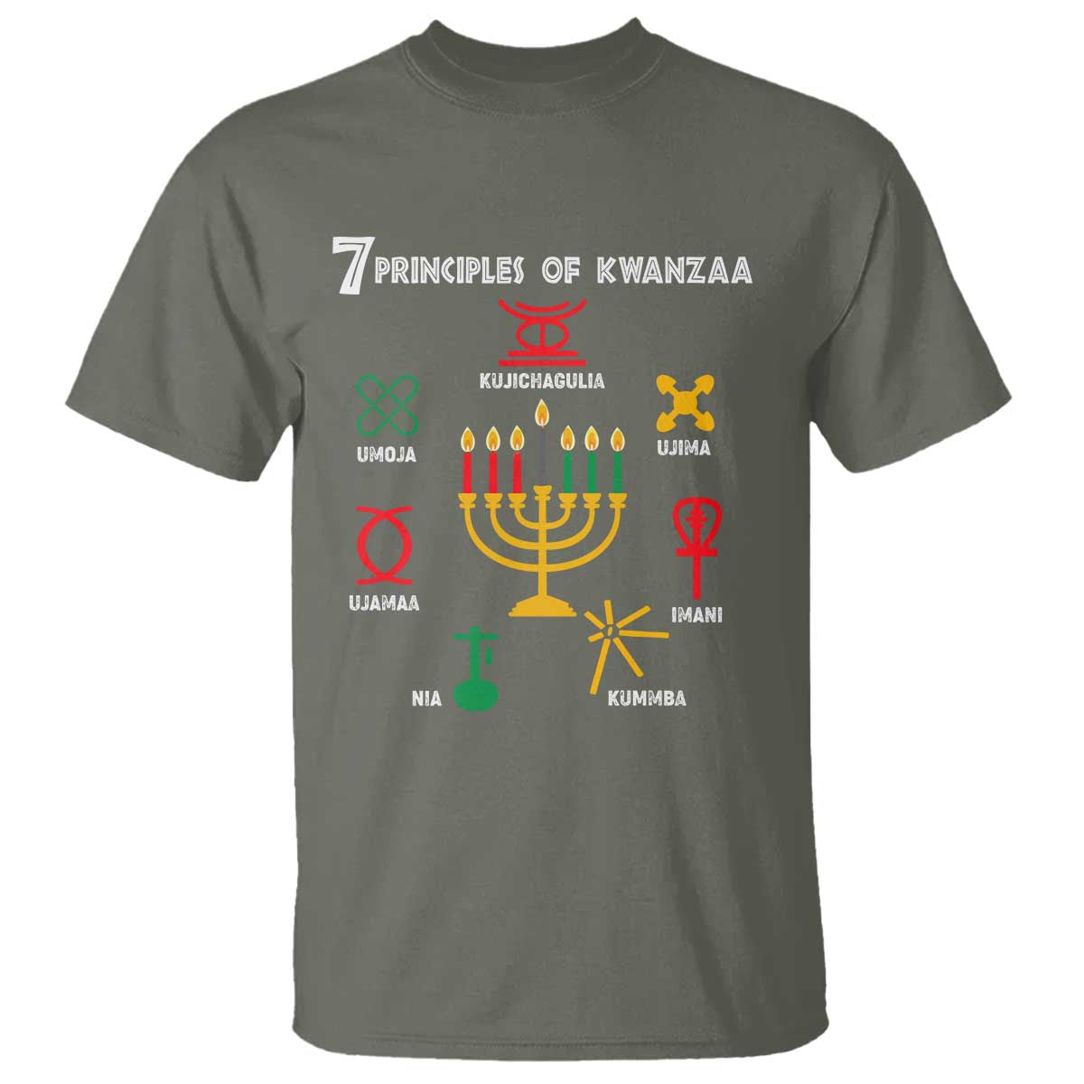 African American Xmas 7 Principles Of Kwanzaa T Shirt