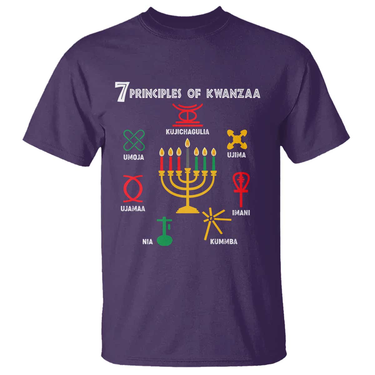 African American Xmas 7 Principles Of Kwanzaa T Shirt