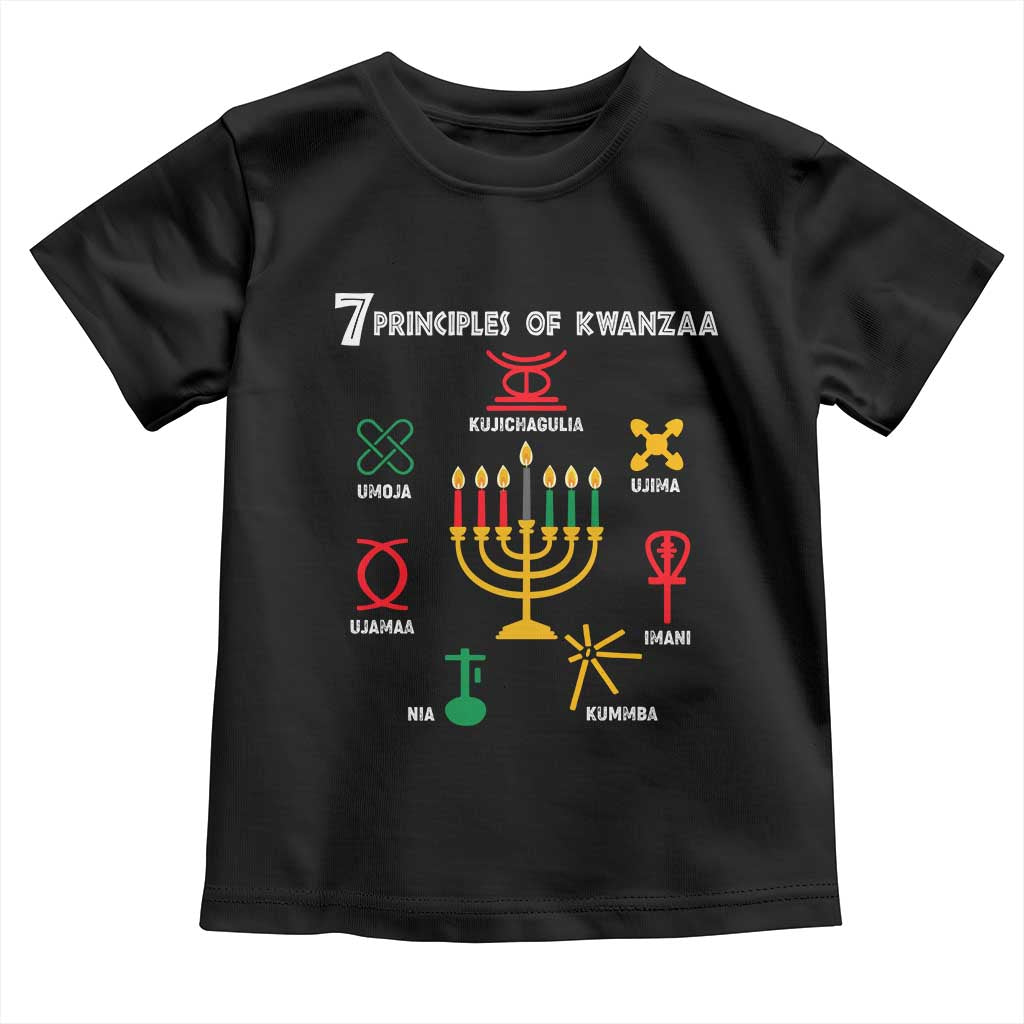 African American Xmas 7 Principles Of Kwanzaa Toddler T Shirt