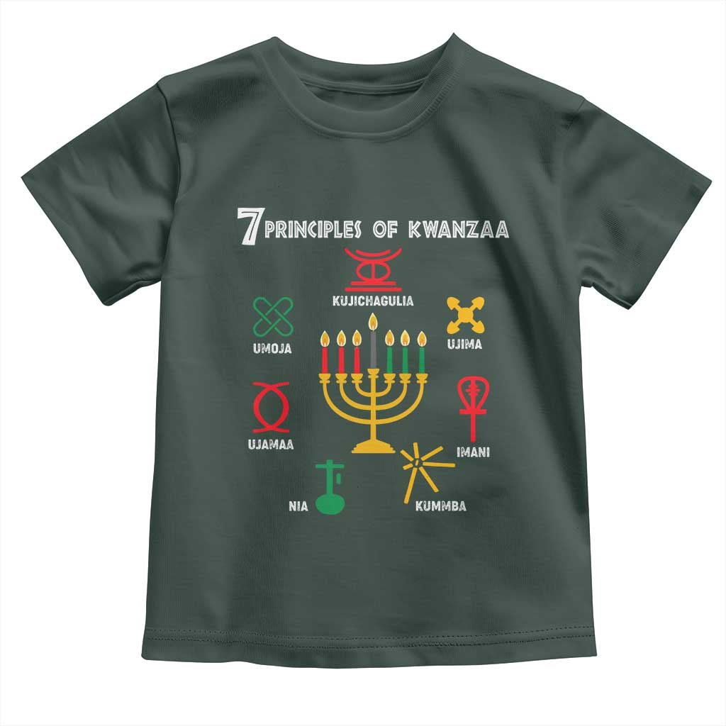 African American Xmas 7 Principles Of Kwanzaa Toddler T Shirt