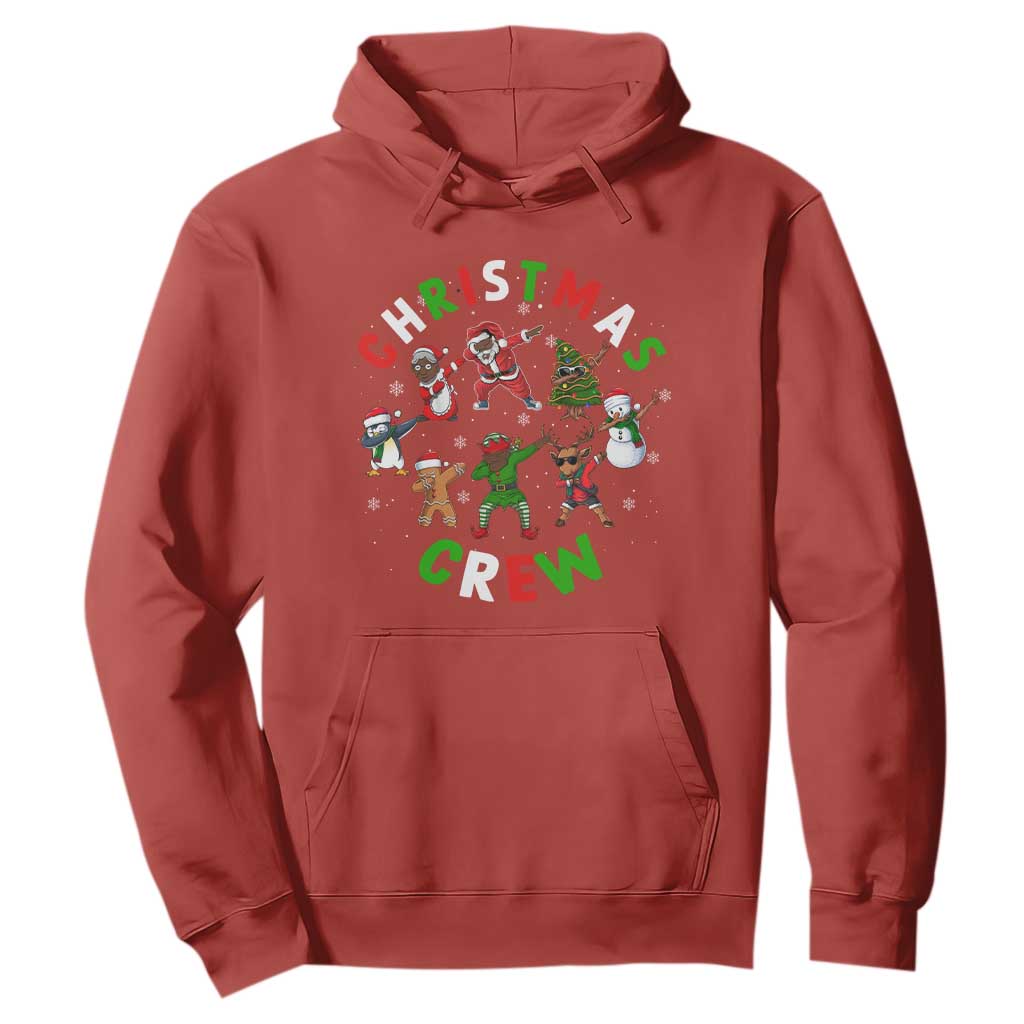 Christmas Crew Hoodie Black African American Santa Reindeer Snowman Dabbing