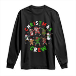 Christmas Crew Long Sleeve Shirt Black African American Santa Reindeer Snowman Dabbing
