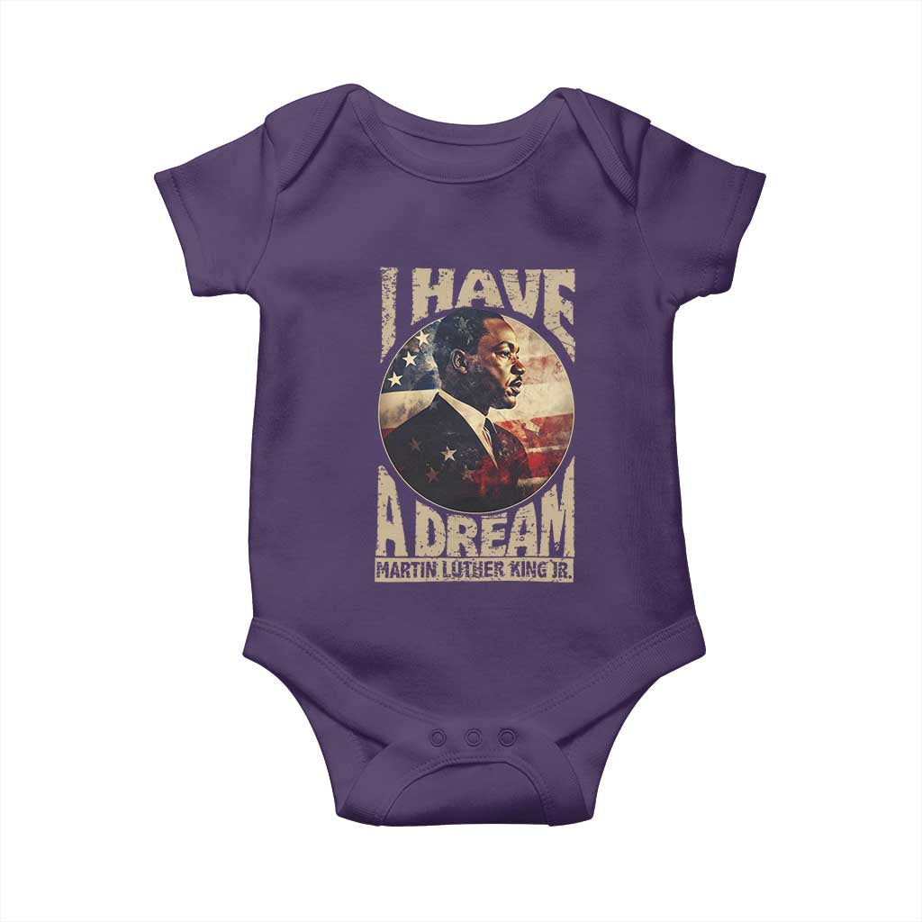 Martin Luther King Jr Baby Onesie I Have A Dream American Flag Black History MLK Day