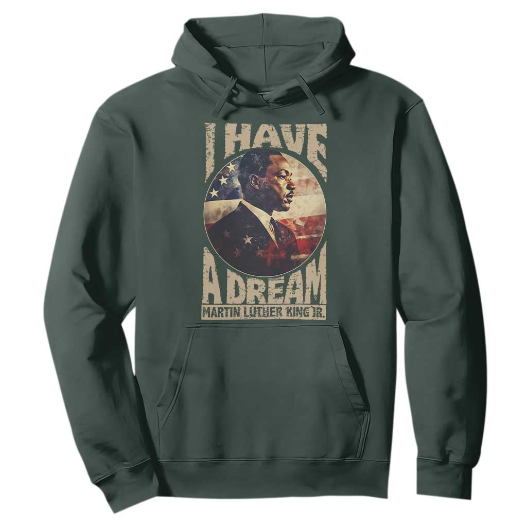 Martin Luther King Jr Hoodie I Have A Dream American Flag Black History MLK Day