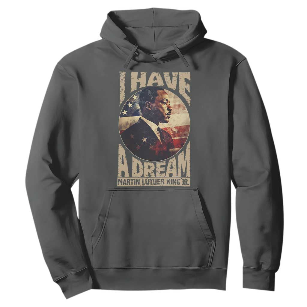 Martin Luther King Jr Hoodie I Have A Dream American Flag Black History MLK Day