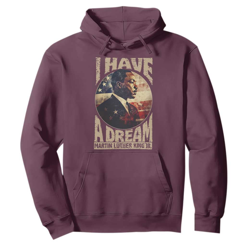 Martin Luther King Jr Hoodie I Have A Dream American Flag Black History MLK Day