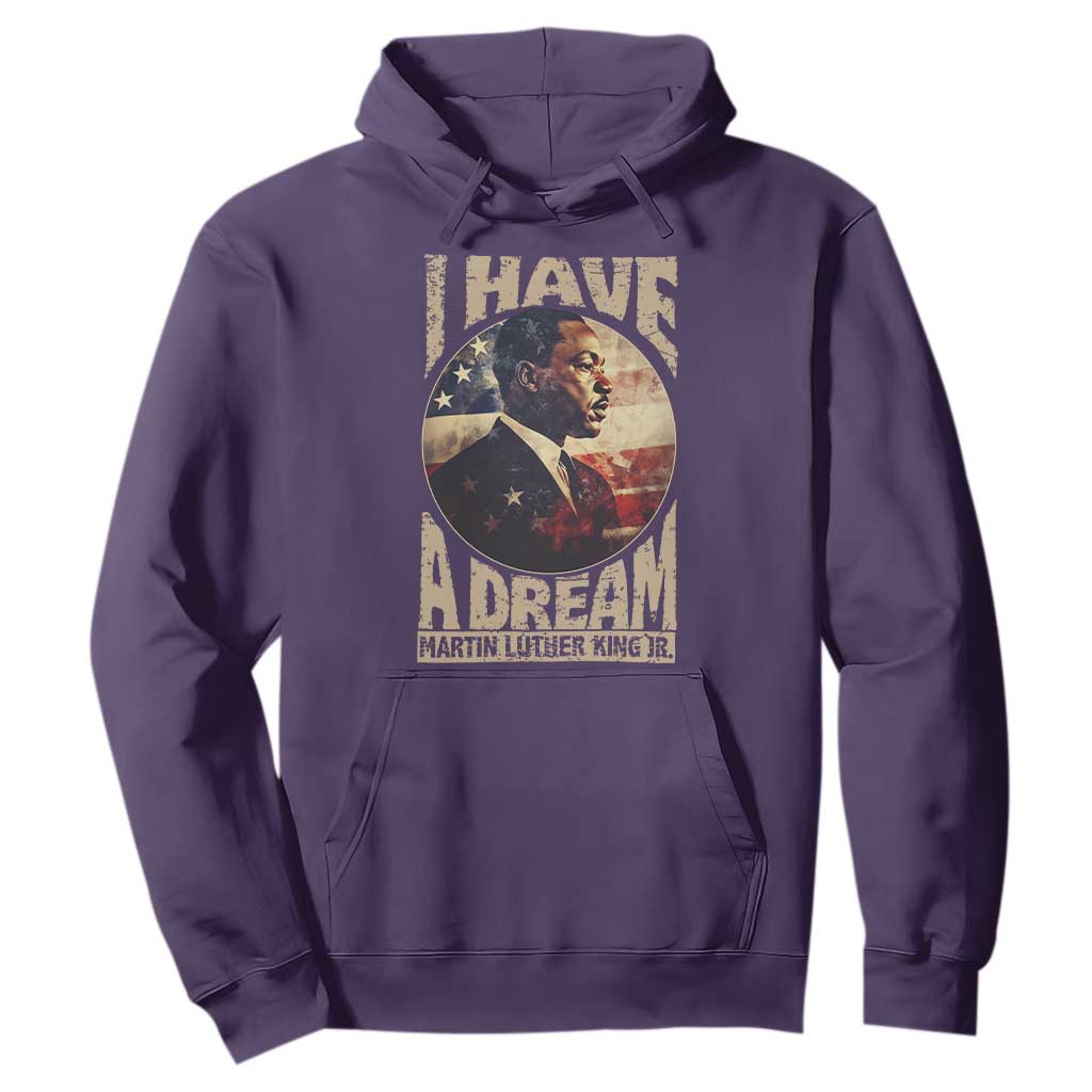 Martin Luther King Jr Hoodie I Have A Dream American Flag Black History MLK Day