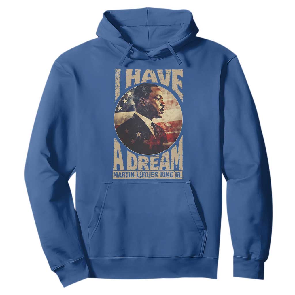 Martin Luther King Jr Hoodie I Have A Dream American Flag Black History MLK Day