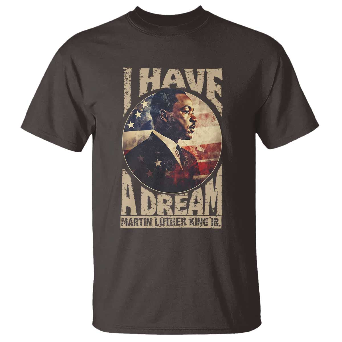 Martin Luther King Jr T Shirt I Have A Dream American Flag Black History MLK Day