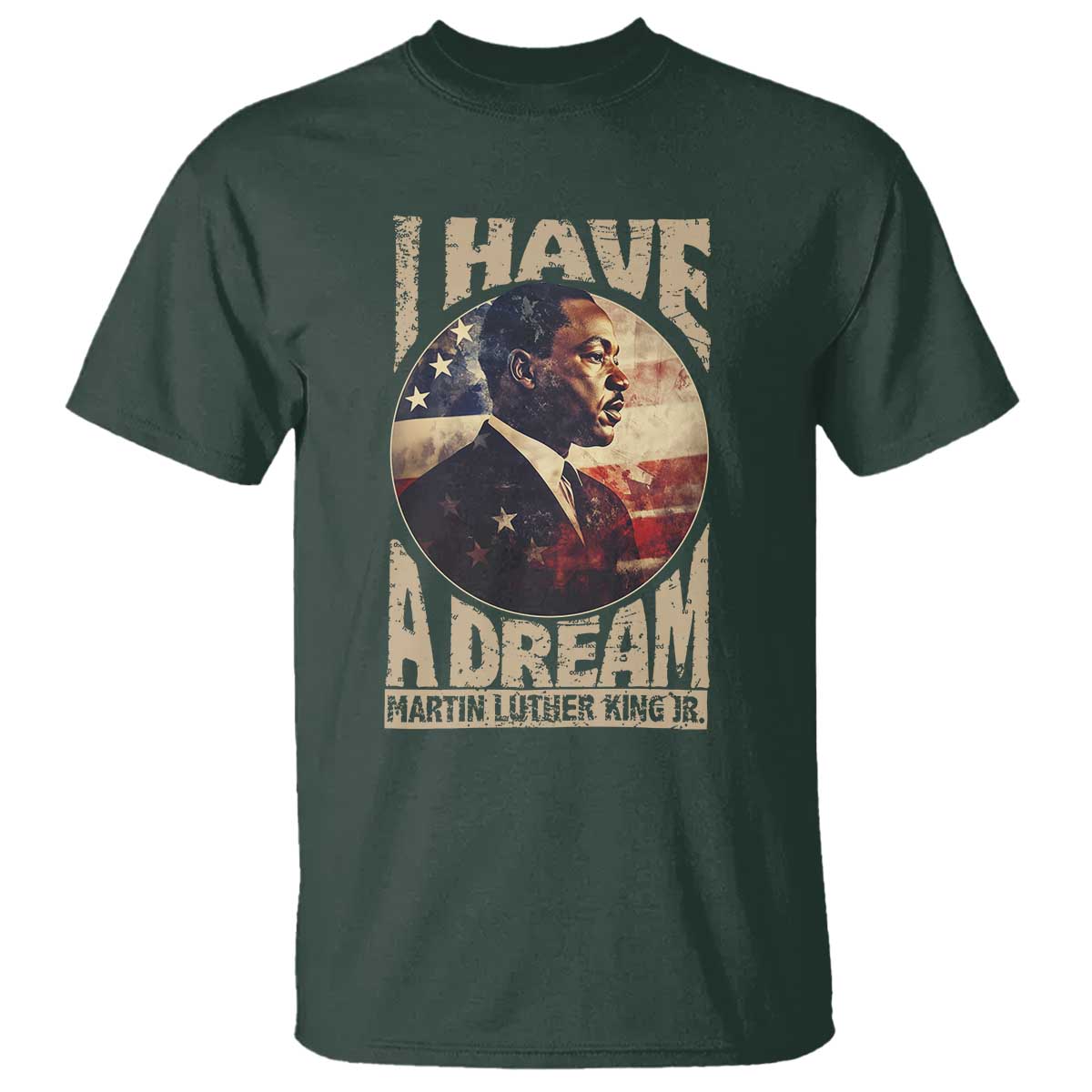 Martin Luther King Jr T Shirt I Have A Dream American Flag Black History MLK Day