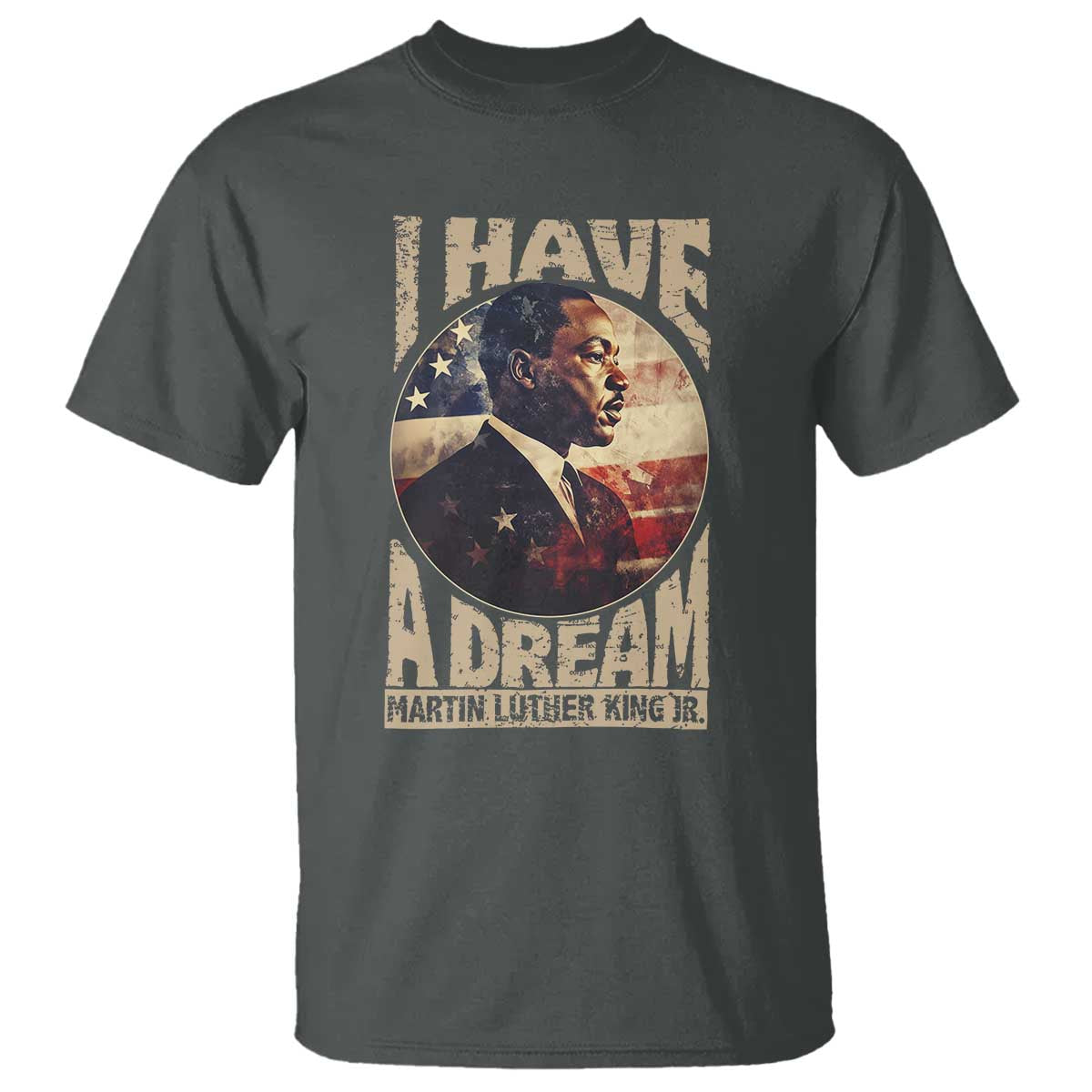 Martin Luther King Jr T Shirt I Have A Dream American Flag Black History MLK Day