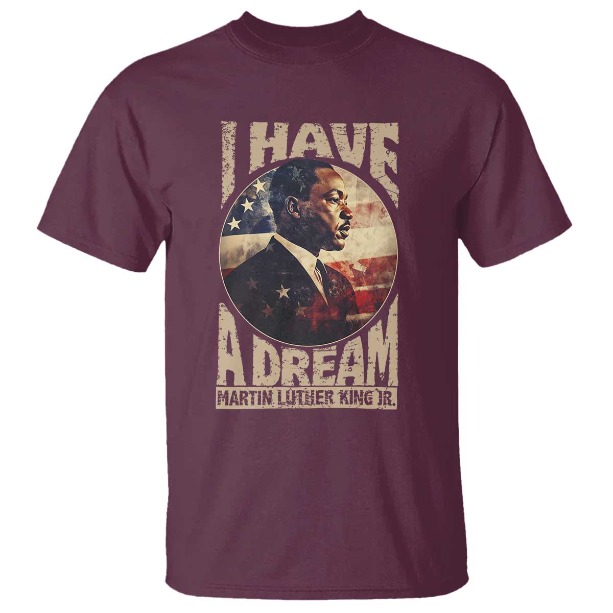 Martin Luther King Jr T Shirt I Have A Dream American Flag Black History MLK Day
