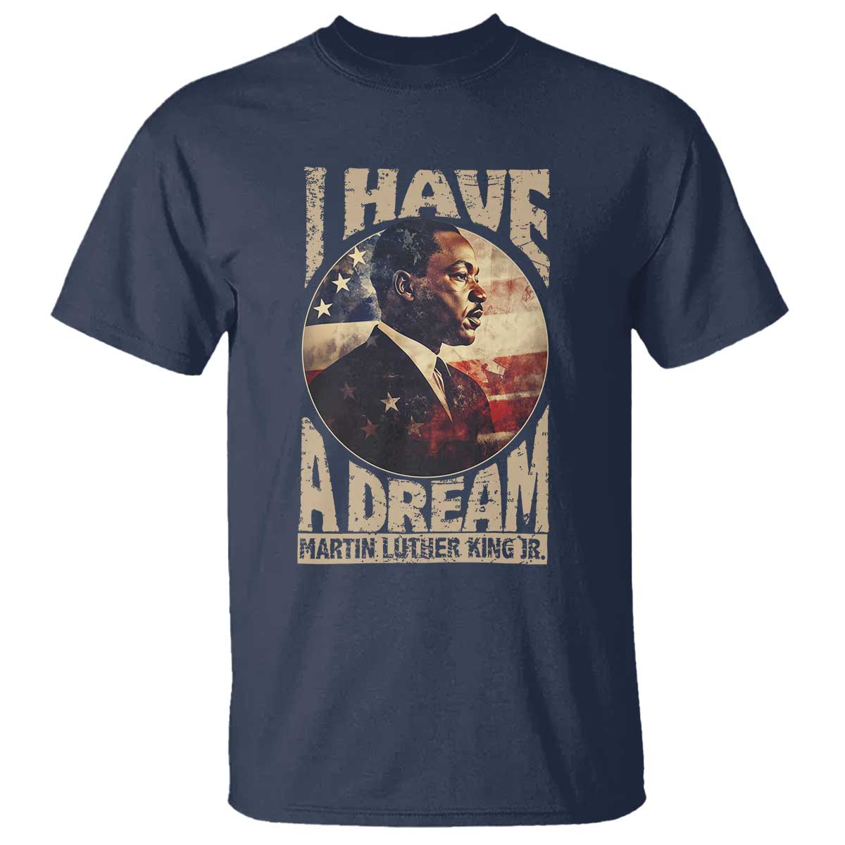 Martin Luther King Jr T Shirt I Have A Dream American Flag Black History MLK Day