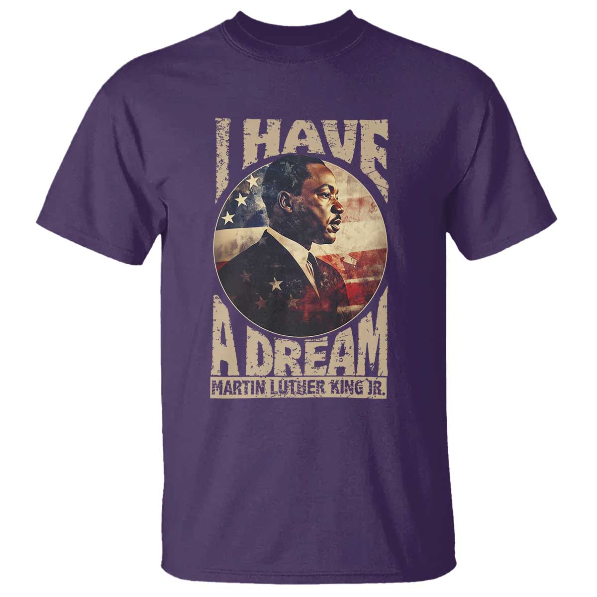 Martin Luther King Jr T Shirt I Have A Dream American Flag Black History MLK Day