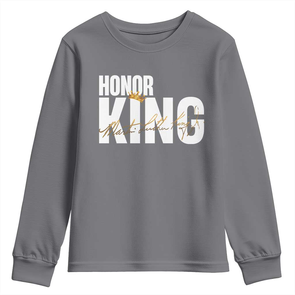 Martin Luther King Jr Day Youth Sweatshirt Honoring The King MLK