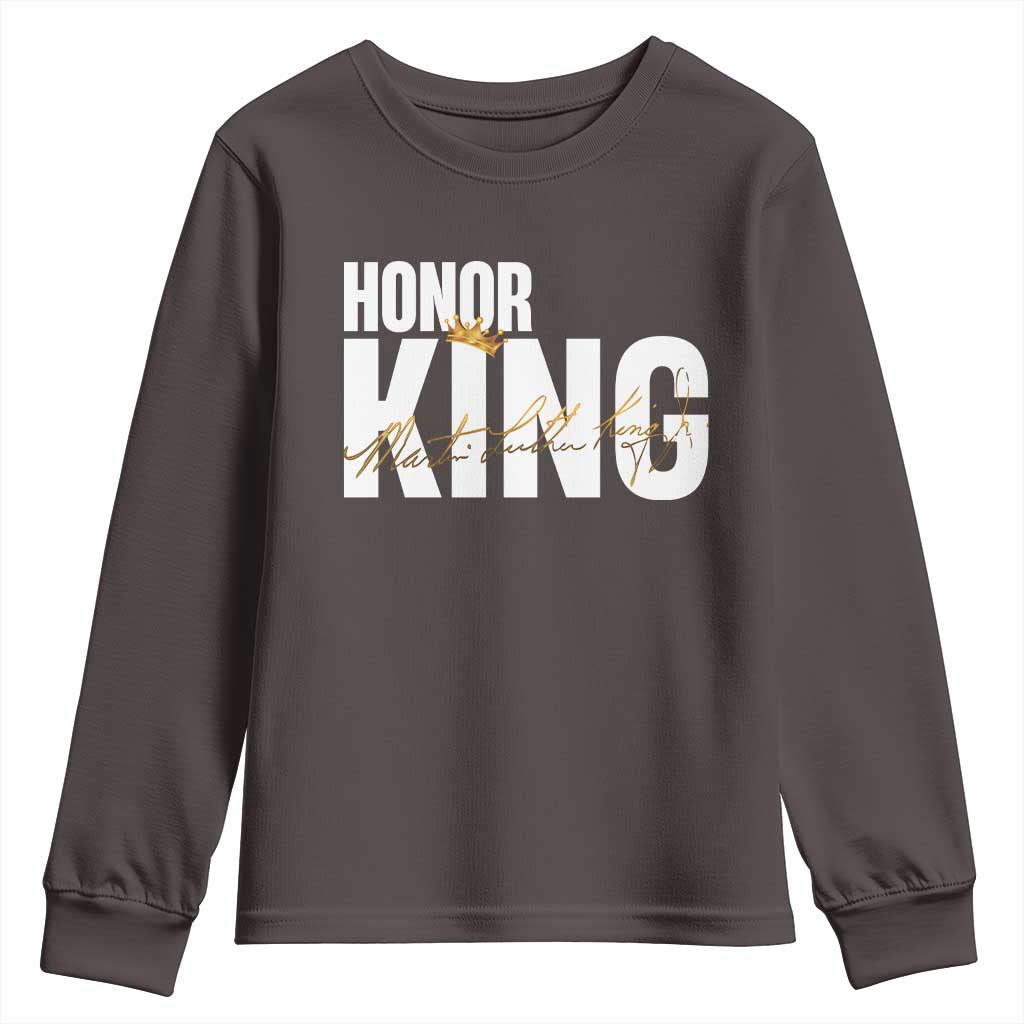 Martin Luther King Jr Day Youth Sweatshirt Honoring The King MLK