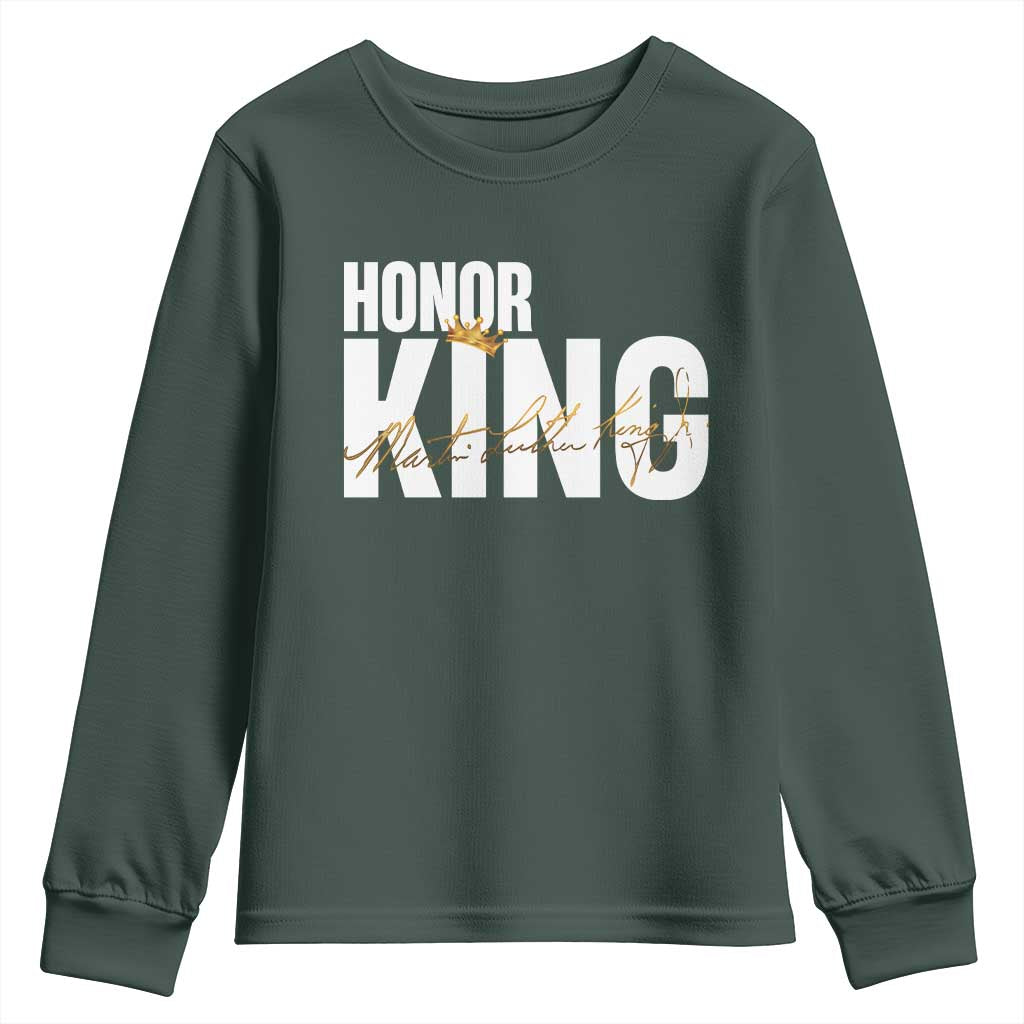 Martin Luther King Jr Day Youth Sweatshirt Honoring The King MLK