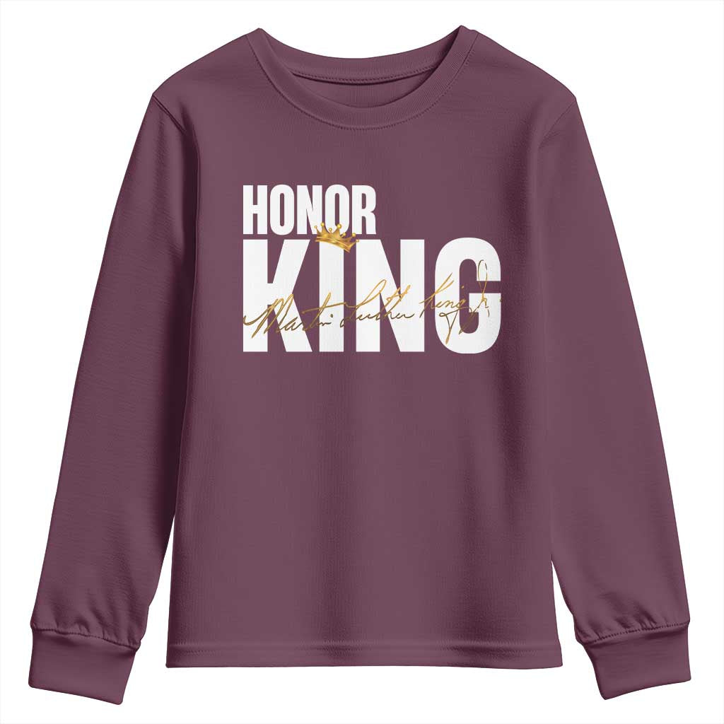 Martin Luther King Jr Day Youth Sweatshirt Honoring The King MLK