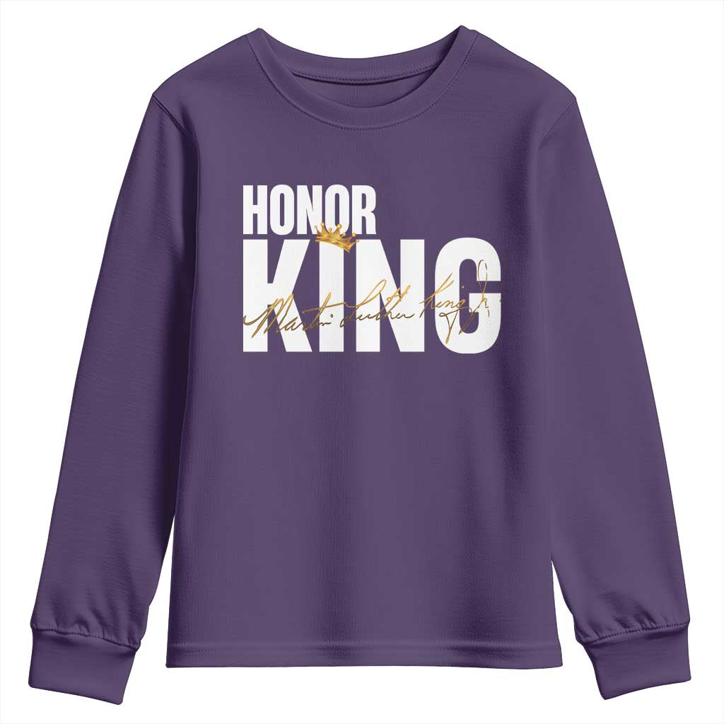 Martin Luther King Jr Day Youth Sweatshirt Honoring The King MLK