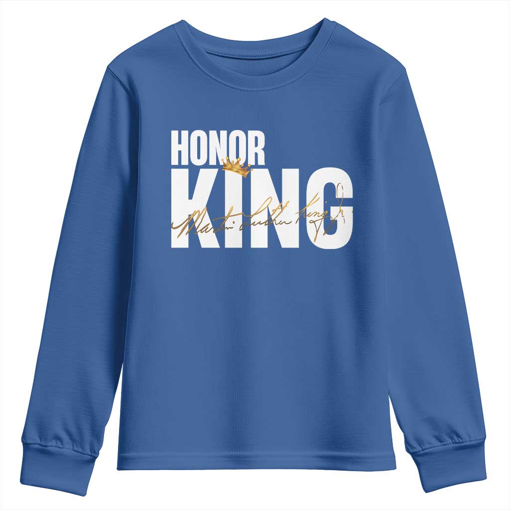Martin Luther King Jr Day Youth Sweatshirt Honoring The King MLK