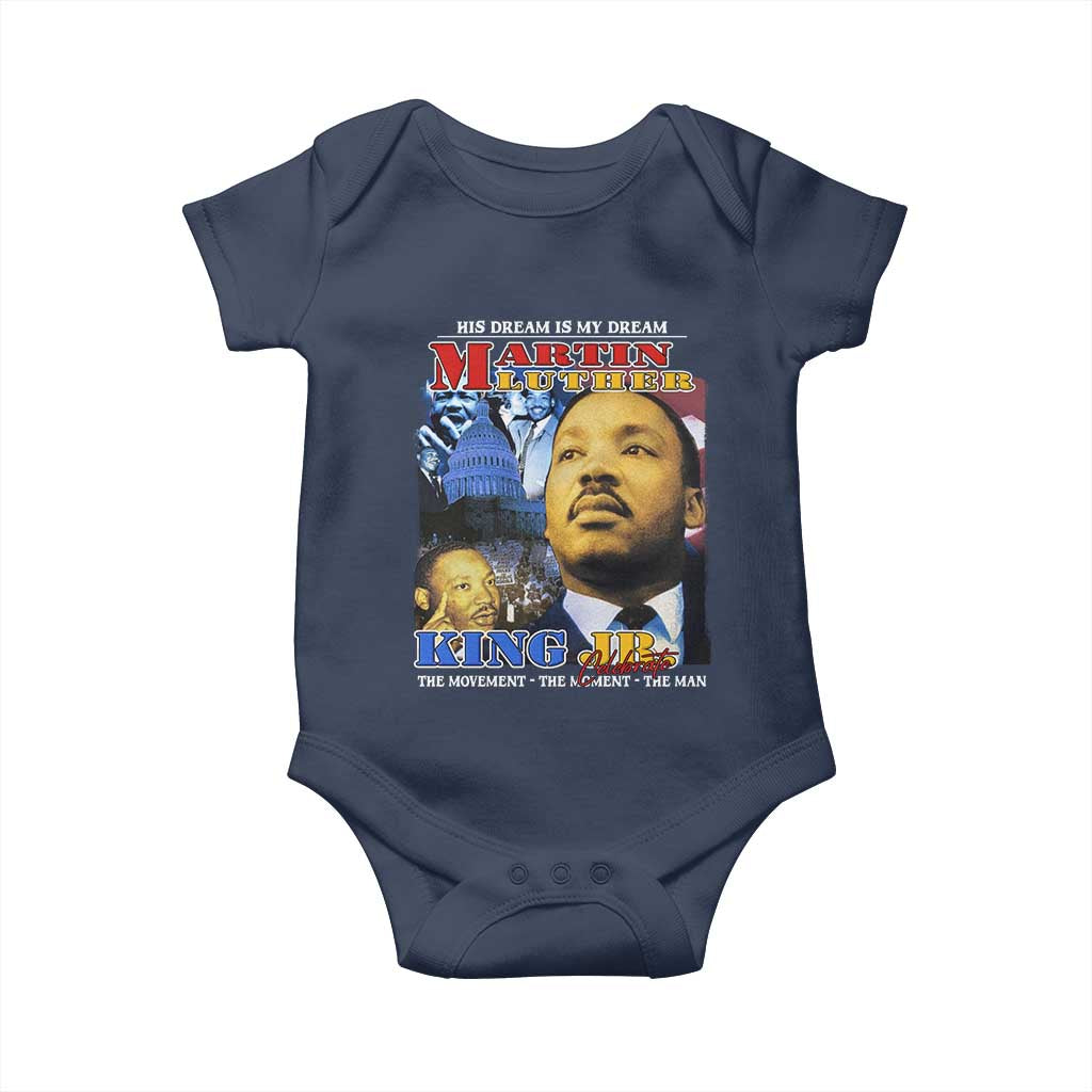 Martin Luther King Jr Baby Onesie His Dream Is My Dream American Flag Black History MLK Day