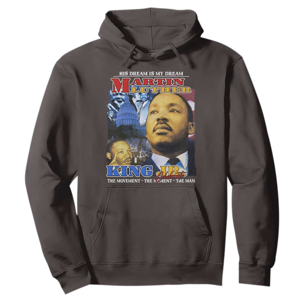 Martin Luther King Jr Hoodie His Dream Is My Dream American Flag Black History MLK Day