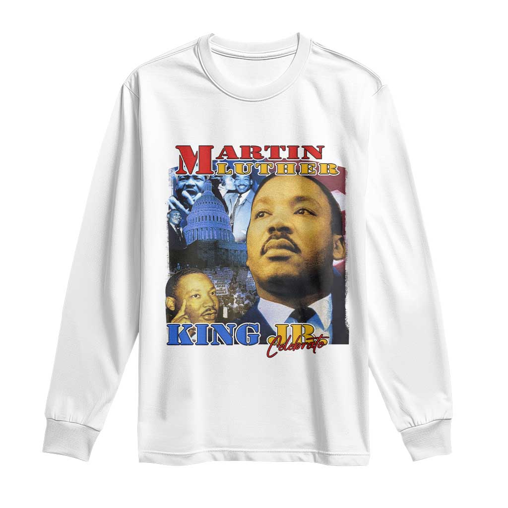 Martin Luther King Jr Long Sleeve Shirt His Dream Is My Dream American Flag Black History MLK Day