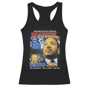 Martin Luther King Jr Racerback Tank Top His Dream Is My Dream American Flag Black History MLK Day