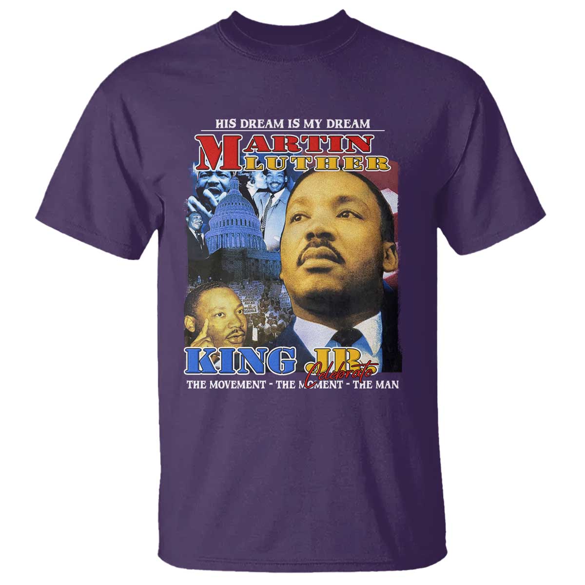 Martin Luther King Jr T Shirt His Dream Is My Dream American Flag Black History MLK Day