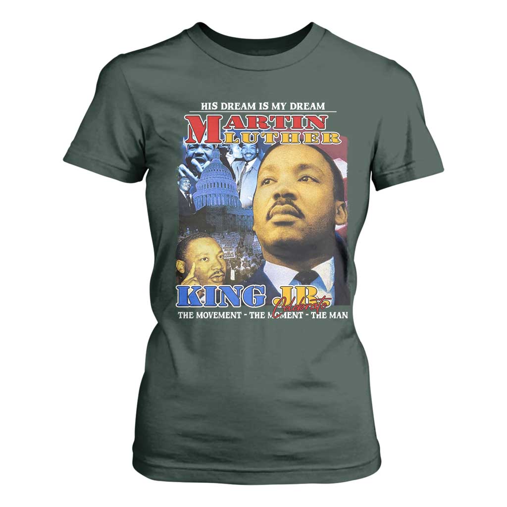 Martin Luther King Jr T Shirt For Women His Dream Is My Dream American Flag Black History MLK Day
