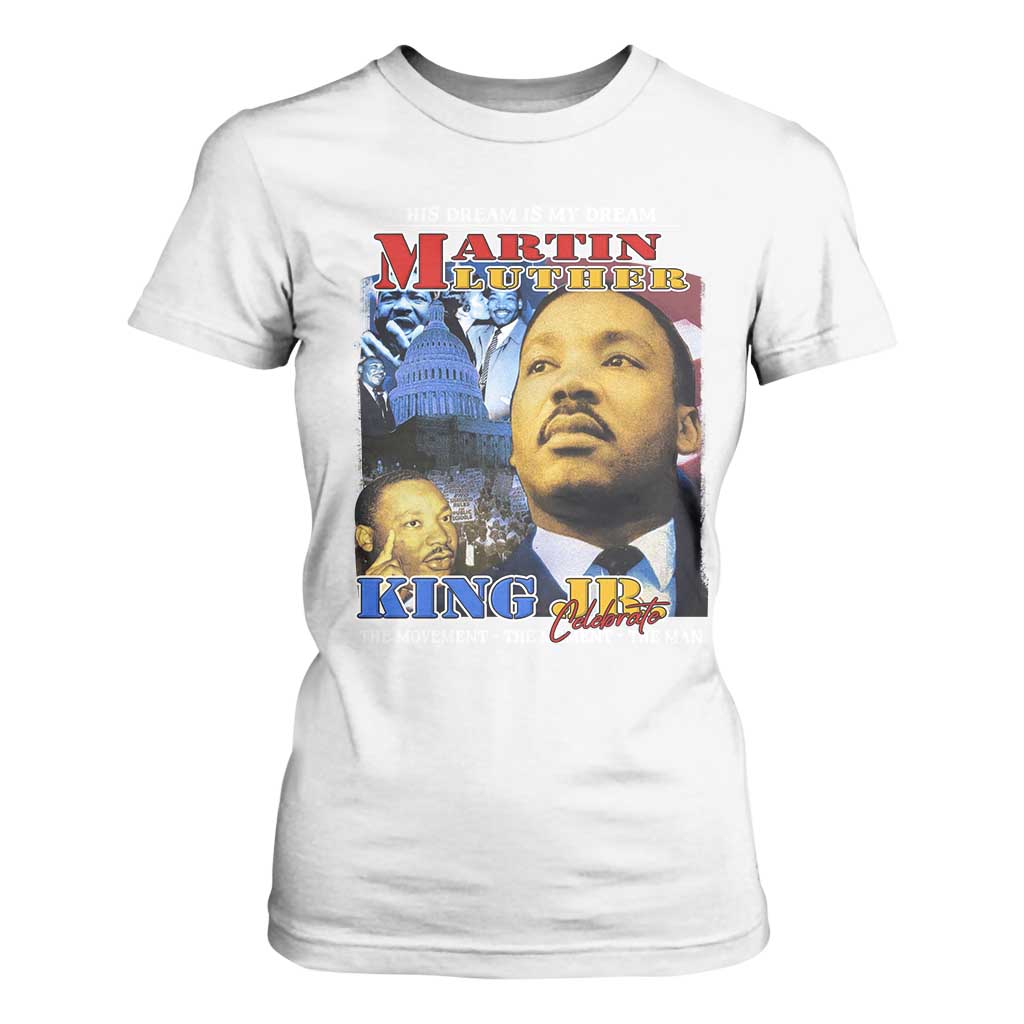 Martin Luther King Jr T Shirt For Women His Dream Is My Dream American Flag Black History MLK Day