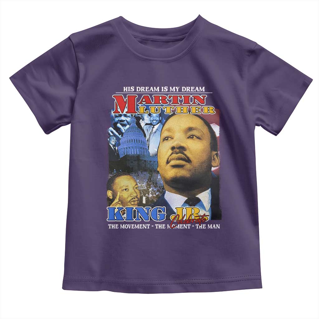 Martin Luther King Jr Toddler T Shirt His Dream Is My Dream American Flag Black History MLK Day