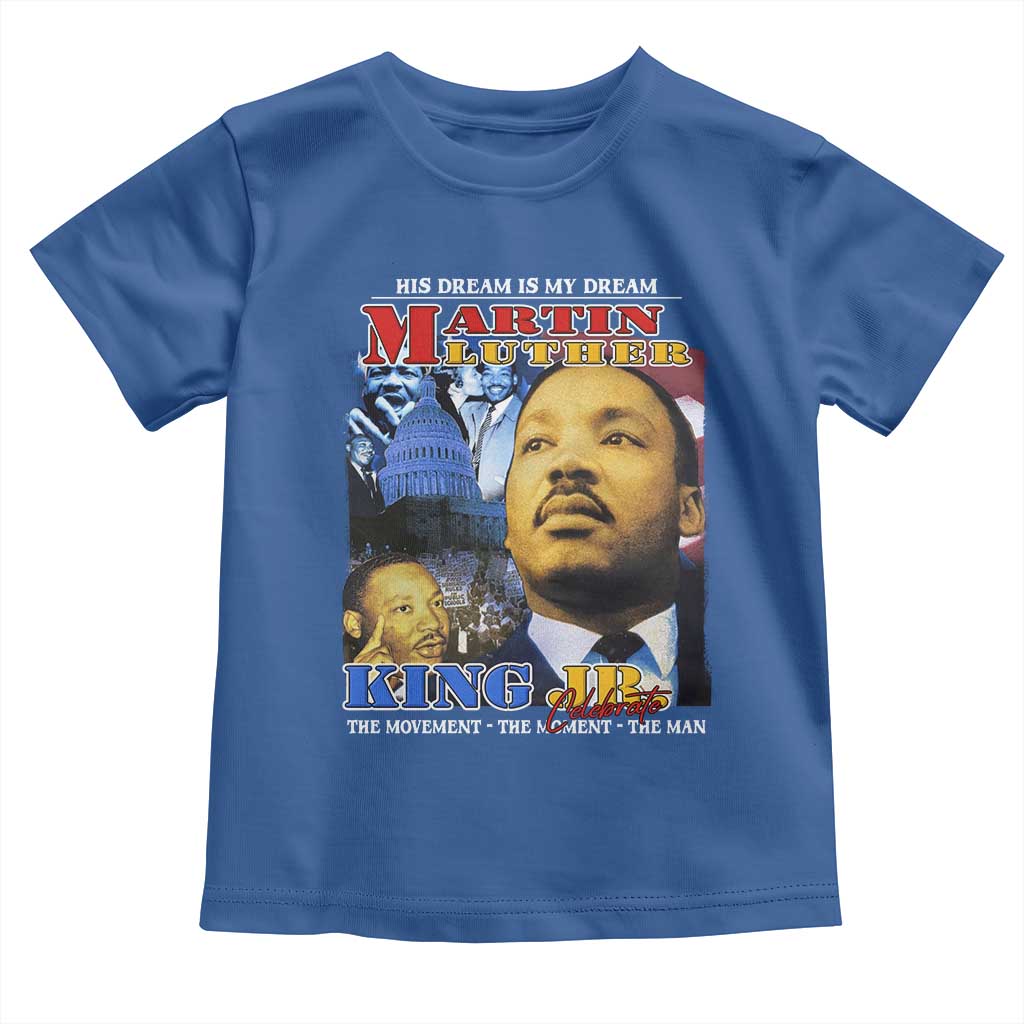 Martin Luther King Jr Toddler T Shirt His Dream Is My Dream American Flag Black History MLK Day