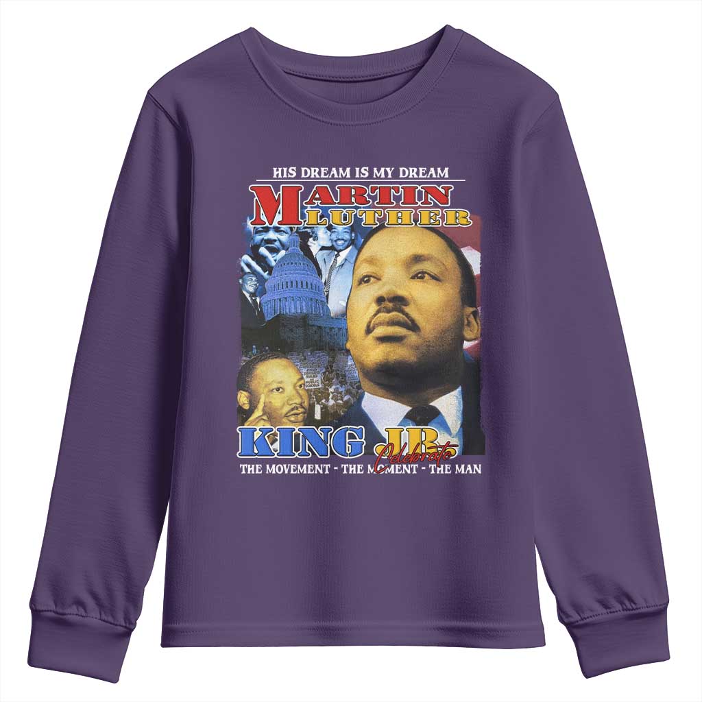 Martin Luther King Jr Youth Sweatshirt His Dream Is My Dream American Flag Black History MLK Day
