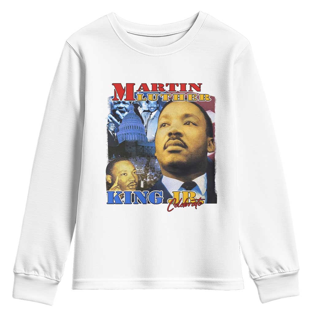 Martin Luther King Jr Youth Sweatshirt His Dream Is My Dream American Flag Black History MLK Day