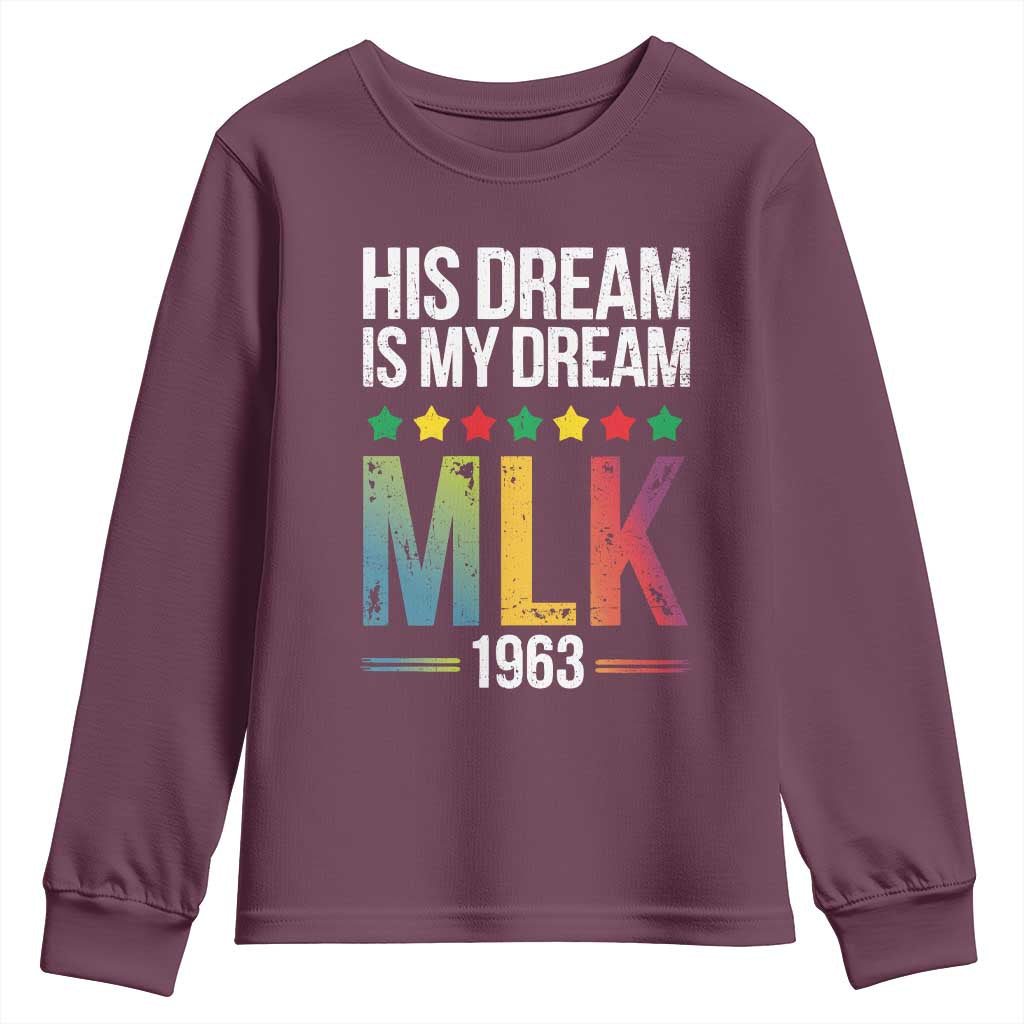 Martin Luther King Jr Youth Sweatshirt His Dream Is My Dream 1963 Black History Pride