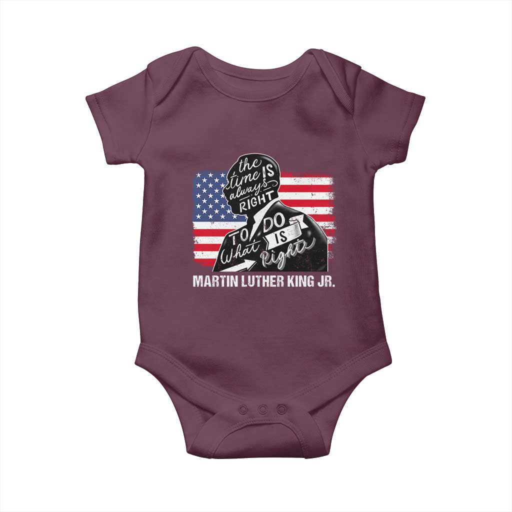 Martin Luther King Jr Baby Onesie The Time Is Always Right To Do What Is Right MLK Day