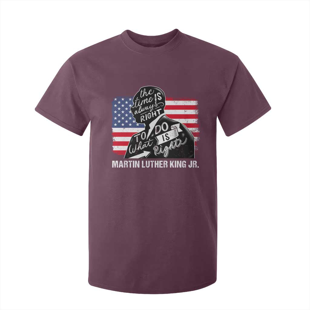 Martin Luther King Jr T Shirt For Kid The Time Is Always Right To Do What Is Right MLK Day