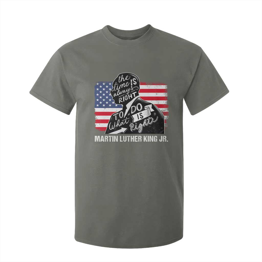 Martin Luther King Jr T Shirt For Kid The Time Is Always Right To Do What Is Right MLK Day