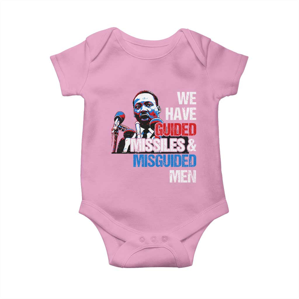 Martin Luther King Jr Baby Onesie We Have Guided Missiles And Misguided Men MLK